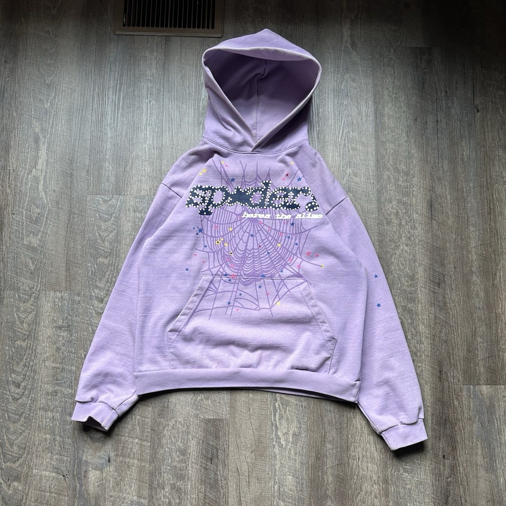 Sp5der Spider Worldwide X Thug Acai Purple Size L FROM STOCKX